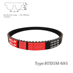 EASYLING Power 695-5M-25 Endless Loop Rubber 5M Synchronous Belt