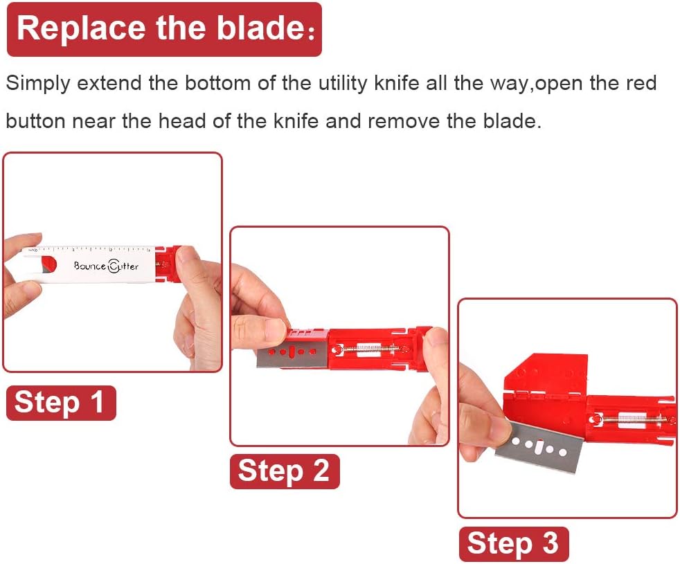 Box Cutter Retractable, Utility Knife Handy Boxcutter Auto