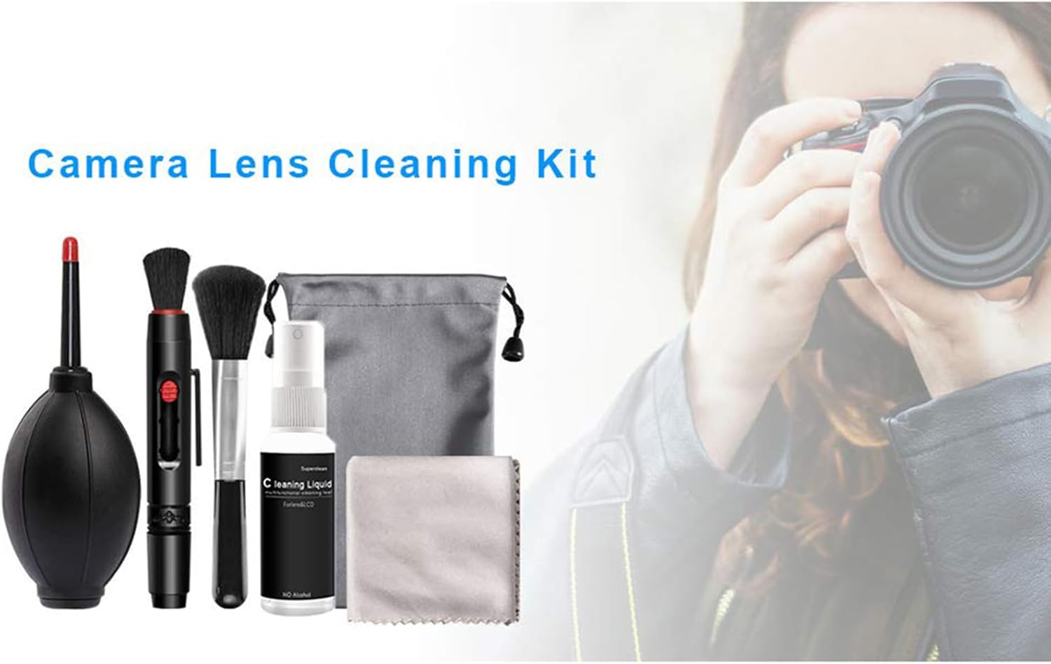 6 in 1 Camera Cleaning Kit Professional DSLR Lens Cleaning Tool for Sensor Lens 6 in 1 Digital Camera Cleaner Kit
