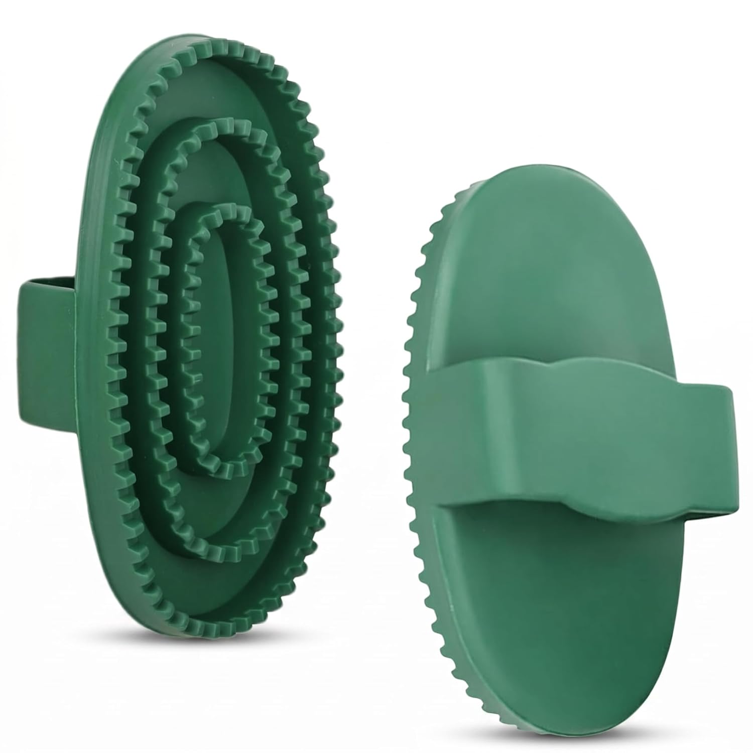 Horse Brush Set, 2 Pack Large Rubber Curry Comb, Horse Grooming Brush & Deshedding Tool for Short Haired Dogs