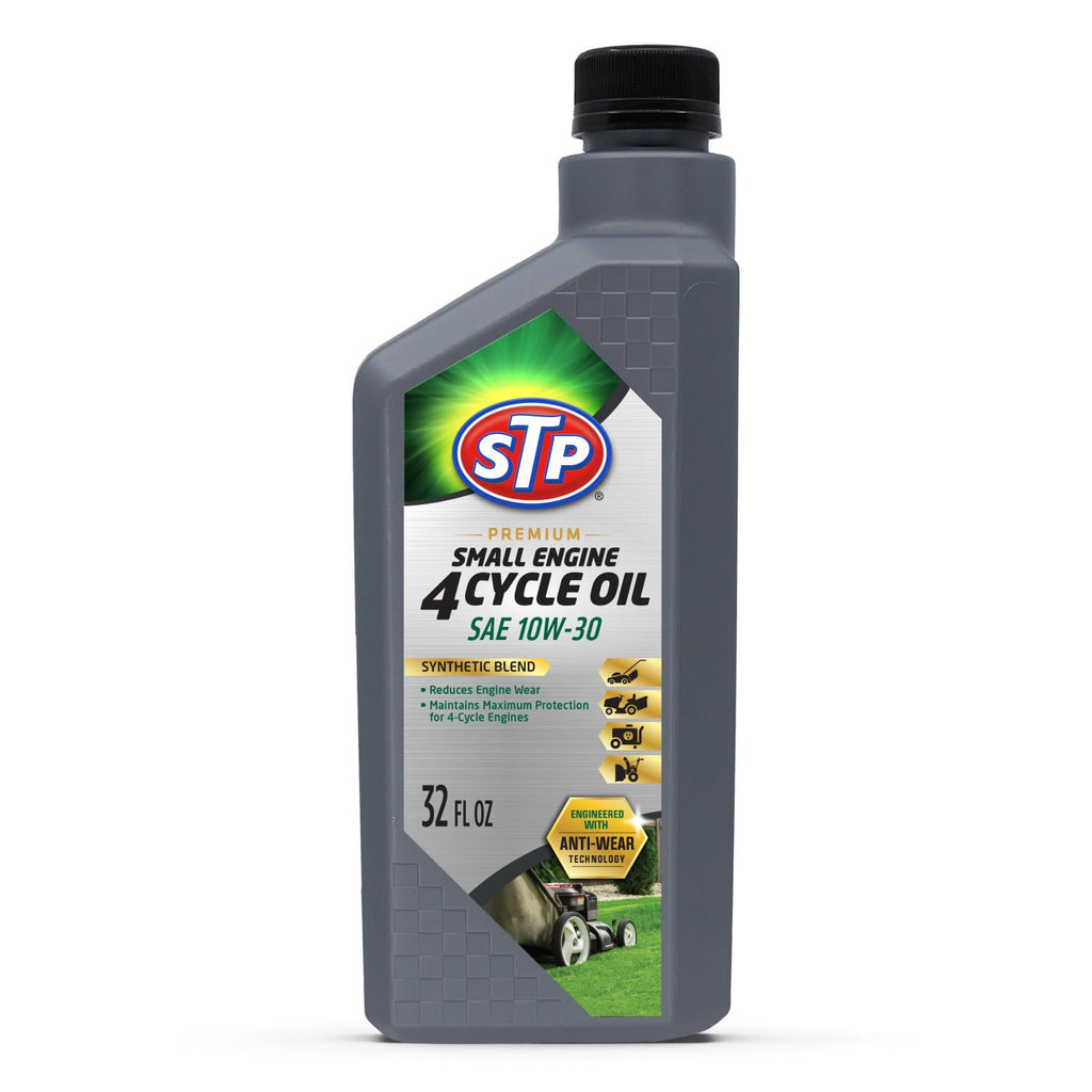 STP Premium Synthetic Blend 4 Cycle Small Engine Oil, SAE 10w30 Motor Oil for Lawnmowers, Generators, Tractors, Snow Blowers, and More, 32 fl oz