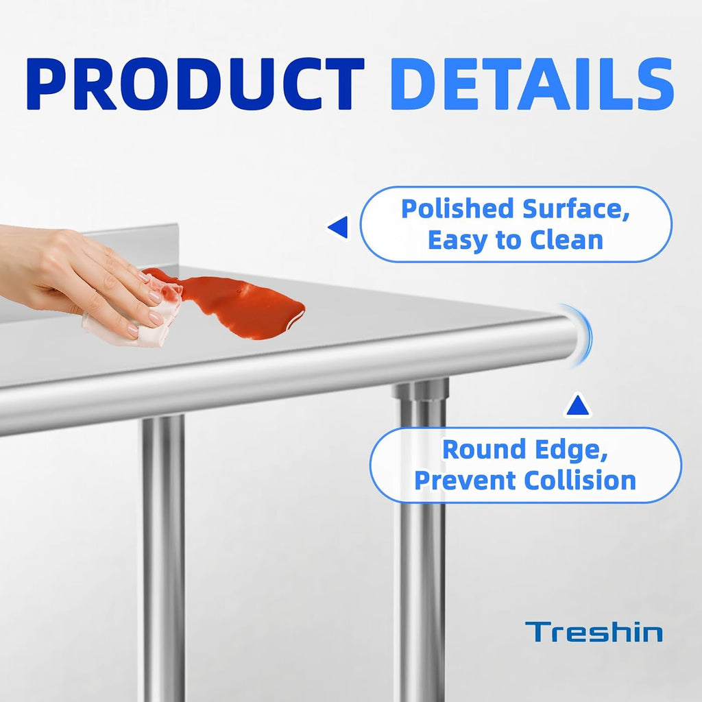 Stainless Steel Table 18" X 24" Commercial Prep & Work Table