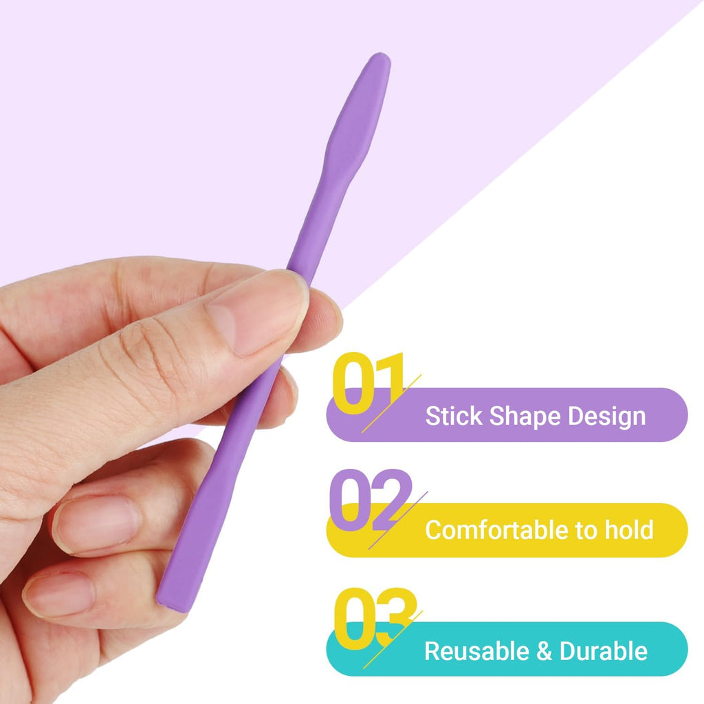 9PCS Colored Silicone Stir Sticks, Reusable Epoxy Resin Stir Sticks