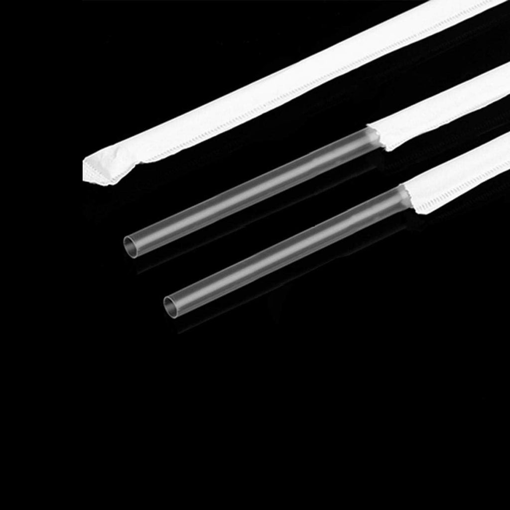 Clear Plastic Straws Individually Wrapped 1000 Pack - 8 inch Drinking Straw, BPA Free - Restaurant Style Disposable