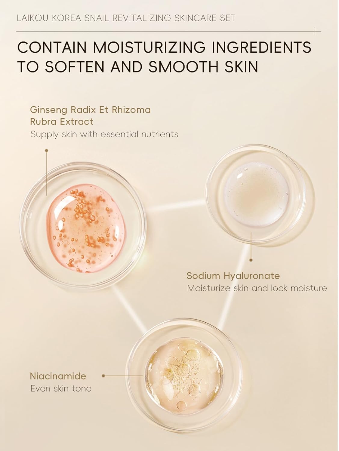 Korean Snail Essence Skin Care Kit,Skincare Gifts for Women,Include Gentle Cleanser,Toner,Eye