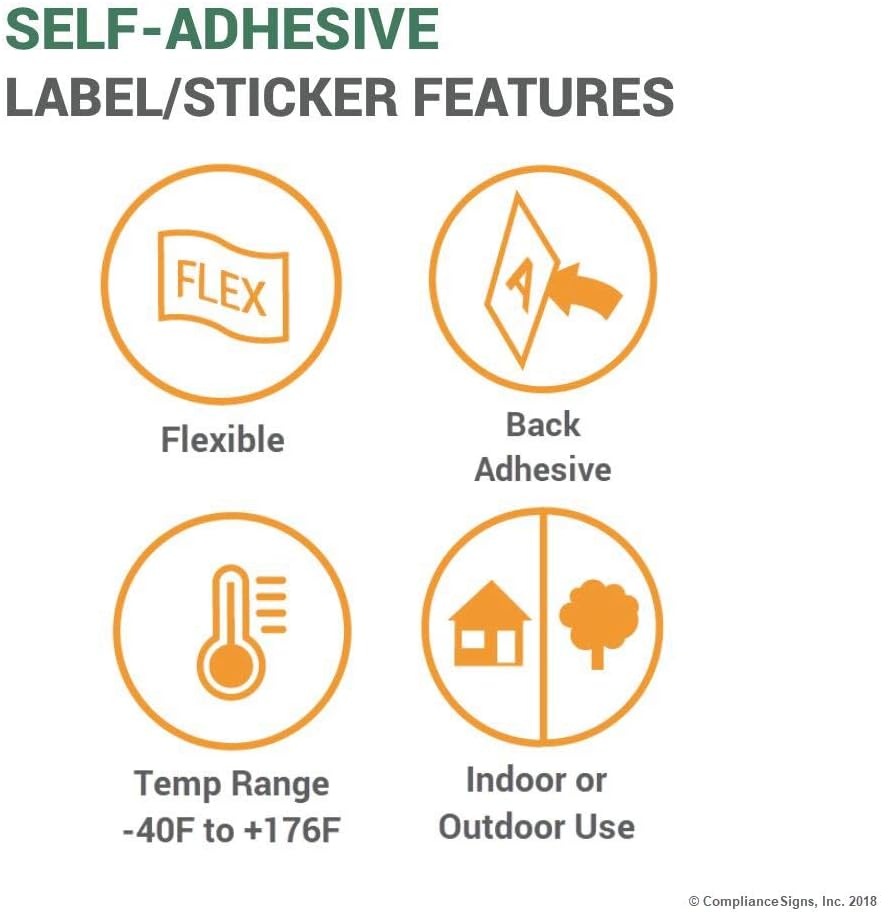 Do Not Stack Above This Line Label Decal, 36 x 3 inch Flexible Vinyl with Adhesive Backing for Industrial Notices