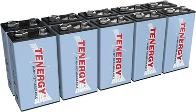 9V NiMH Battery, High Capacity 250mAh Rechargeable 9 Volt Batteries for Smoke Detector/Alarms, TENS Unit, Metal