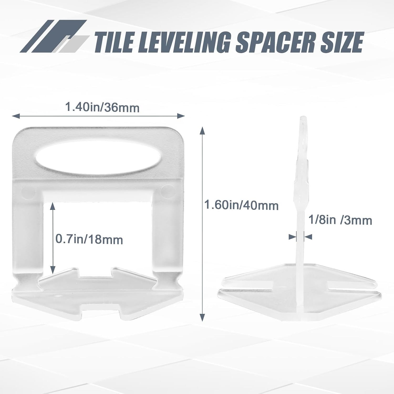 4500pcs Tile Leveling Clips 1/8 Inch Tiles Spacers with Hammer | Tile Leveling System Clips Tiles Leveler Spacers 3mm