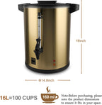 100 Cup Coffee Urn Stainless Steel Large Electric Coffee Maker