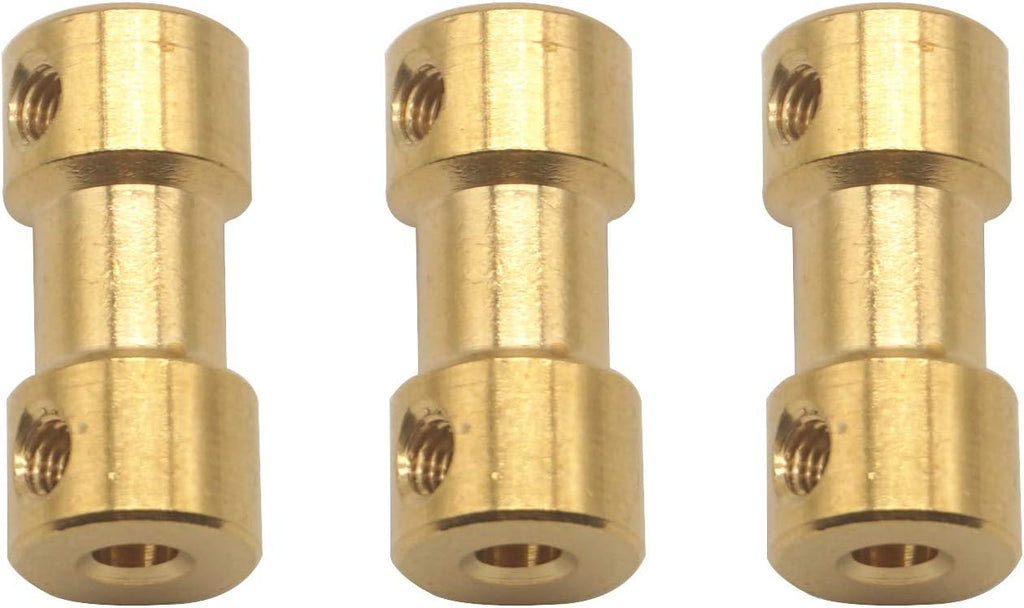 6Pack Vgoohobby Brass Motor Shaft Coupling Coupler Connector Sleeve Joint Adapter for RC DIY Airplane Boat Robot (2mm to 2mm)