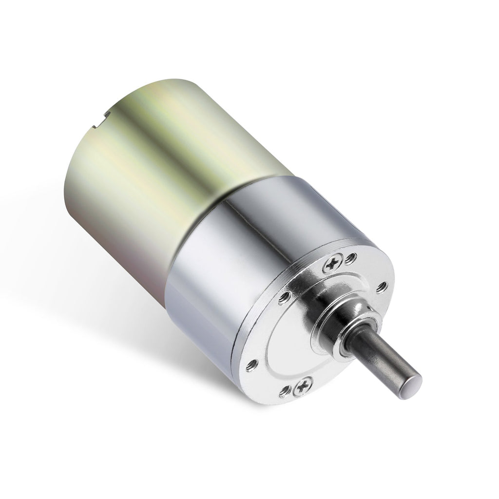 DC 12V 120RPM Gear Motor High Torque Electric Micro Speed Reduction Geared Motor Eccentric Output Shaft 37mm Diameter Gearbox
