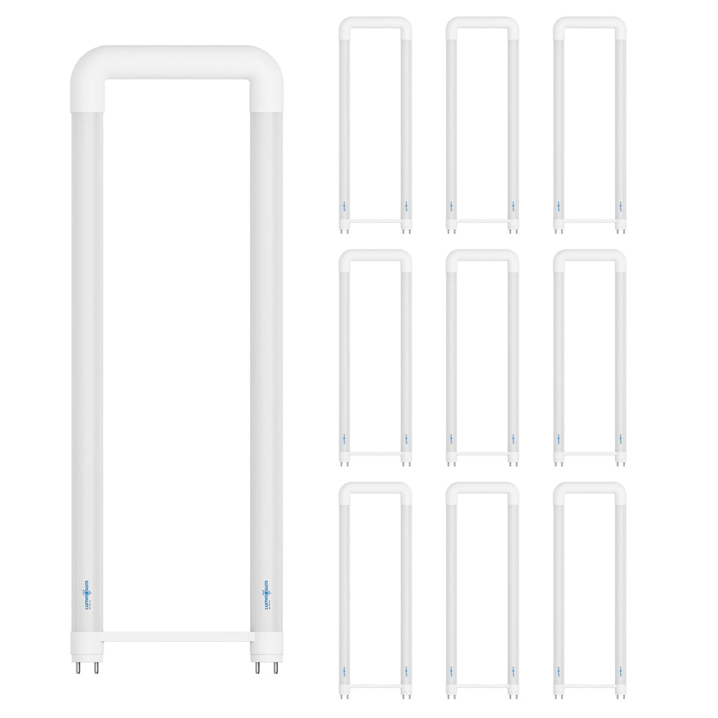 T8 U Bend Shape LED Tube Light 20W ETL Listed 2x2FT 6000k 10 Pack