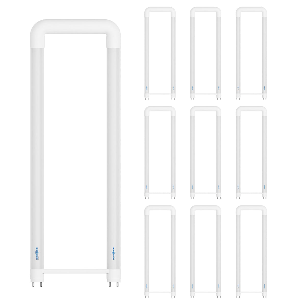 T8 U Bend Shape LED Tube Light 20W ETL Listed 2x2FT 6000k 10 Pack