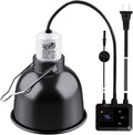 Reptile Heat Lamp Fixture with Dimming Thermostat - 5.5'' Light Dome with PID Thermostat
