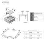 Flex 36“ Induction Cooktop 5 Burner, Drop-in, Hardwired
