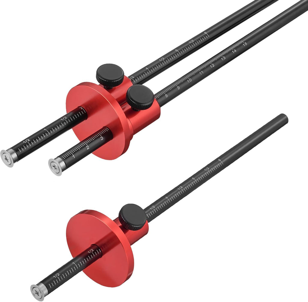 Euro Wheel Marking Gauge for Woodworking,Aluminum Alloy Wood Measuring Tools with Graduated Inch & MM Scale Precision