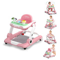 Baby Walker with Wheels, 5 in 1 Walker for Baby Boy Girl 6-12 Months with Bouncer, Music and Lights Baby Jumper