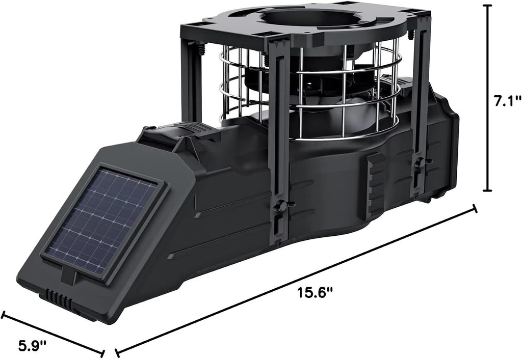 Sunslinger Digital Weather Resistant Hunting Deer Game Feeder Kit with Integrated Solar Panel (6v Spring Top Battery