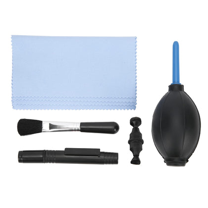 5 in 1 Camera Maintenance Kit | Particle Blower/Brush/Wipes/Cloth/Lens Pen | Safe for DSLR & Mirrorless Cameras |