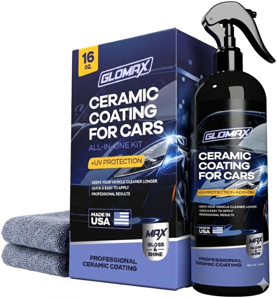 Premium Ceramic Coating for Cars with UV Protection (16 oz) – Extremely Hydrophobic & Slick Car Wax Spray