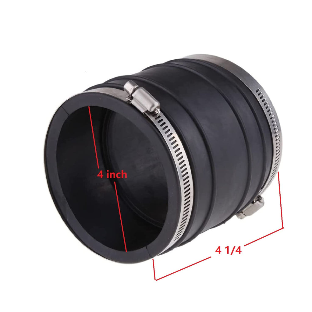 MARKGOO 32-44348001 Exhaust Bellow ID 4 Inch for MerCruiser Stern Drive V6 V8 Engine 2.8L 3.0L 4.2L 4.3L 5.0L 5.7L 5.8L 6.2L 7.4L Upper Tube Pipe Boot with 2 Pcs Clamp Sierra 18-2748 32-44348T