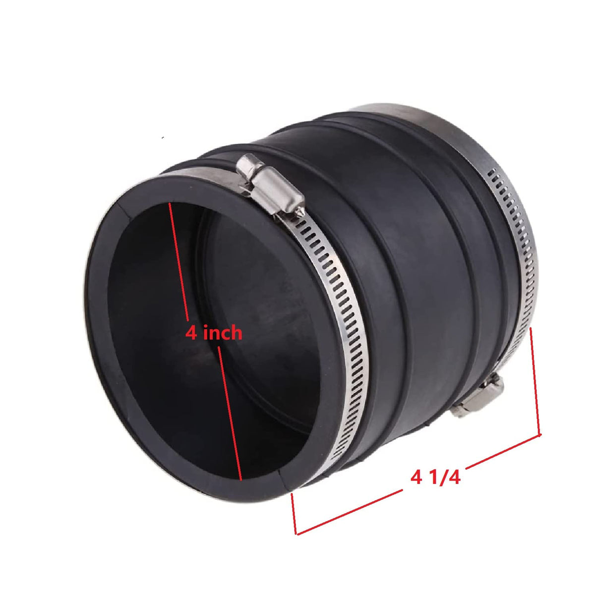 MARKGOO 32-44348001 Exhaust Bellow ID 4 Inch for MerCruiser Stern Drive V6 V8 Engine 2.8L 3.0L 4.2L 4.3L 5.0L 5.7L 5.8L 6.2L 7.4L Upper Tube Pipe Boot with 2 Pcs Clamp Sierra 18-2748 32-44348T