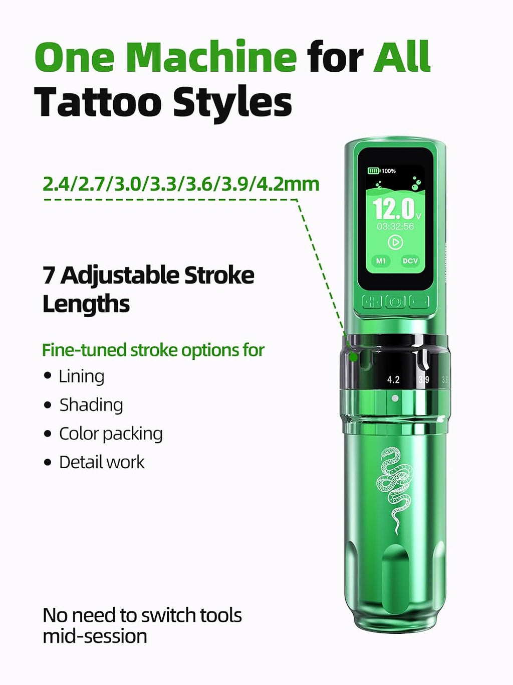 Fold Pro Wireless Tattoo Pen Machine Kit