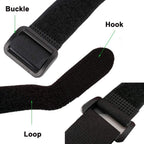 10Pack 1x20” Reusable Nylon Cable Straps with Buckle for Cords Organizer