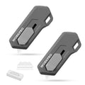 Ceramic Small Safety Box Cutter, Automatic Rebound Mini Letter Opener, Quick Change Retractable Blade Razor Knife