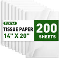 200 PCS White Tissue Paper Bulk,14"x20" Tissue Paper for Gift Bags