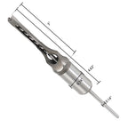 Timunr 7Pcs Square Drill Bits Tools, Round Handle Woodworking Hole
