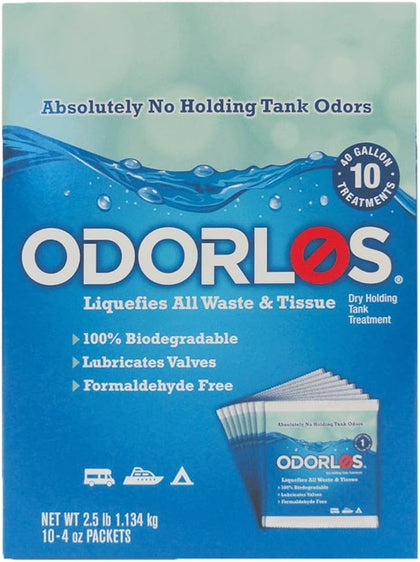 Odorlos Dissolving Packets 10 - Odorlos Holding Tank Treatment