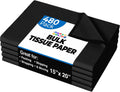 Black Tissue Paper for Gift Bags 15" X 20" 480 Sheets