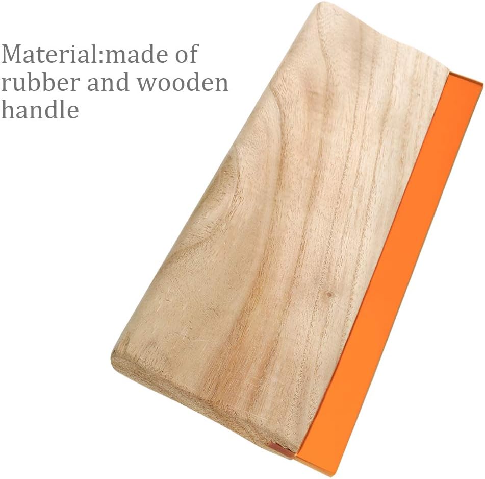 2 Sizes Wooden Screen Printing Squeegee, 75 Durometer Ink Scraper | 9.4 and 5.9 inches, 75 durometer