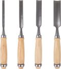 Carbon Steel Carving Firmer Gouge Semicircle Wood Chisel Set DIY Woodworking Handle Carpentry Tools Pack of 4