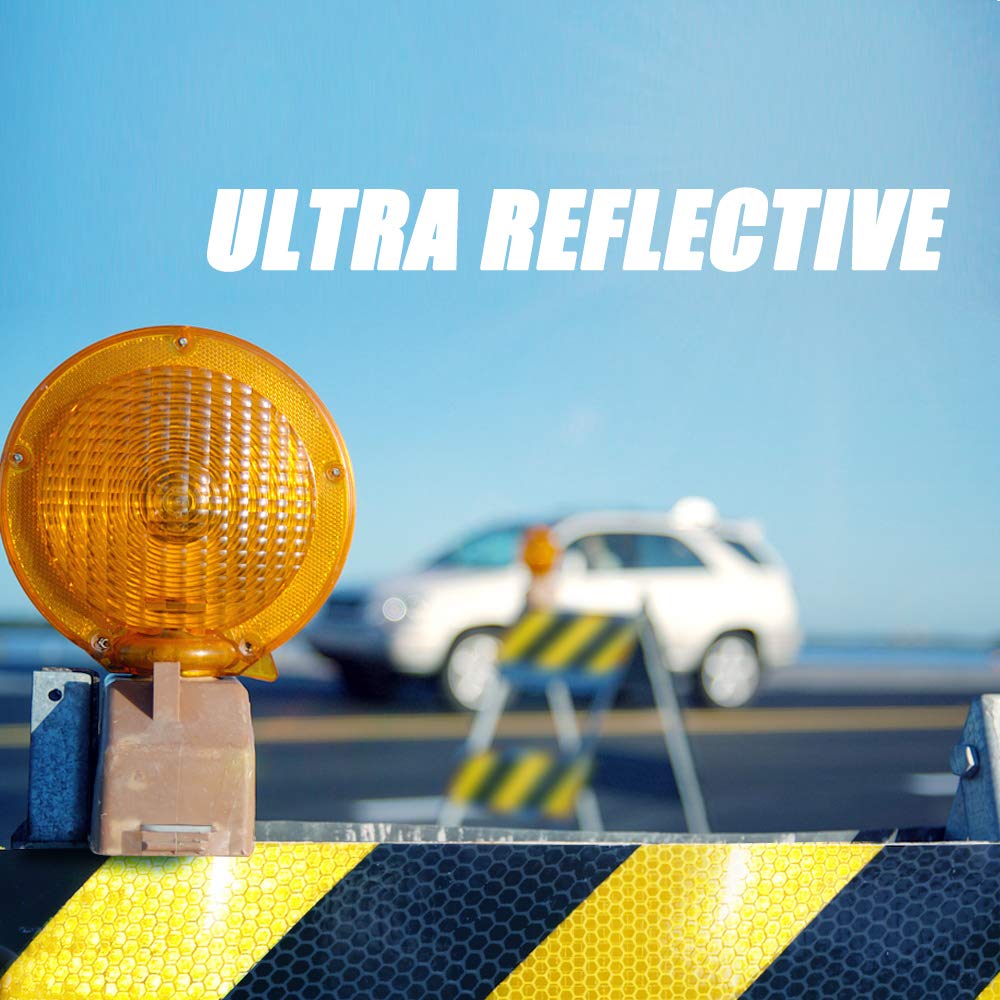 Reflective Tape, 2inch x 30ft, Reflective Safety Tape, Yellow Black