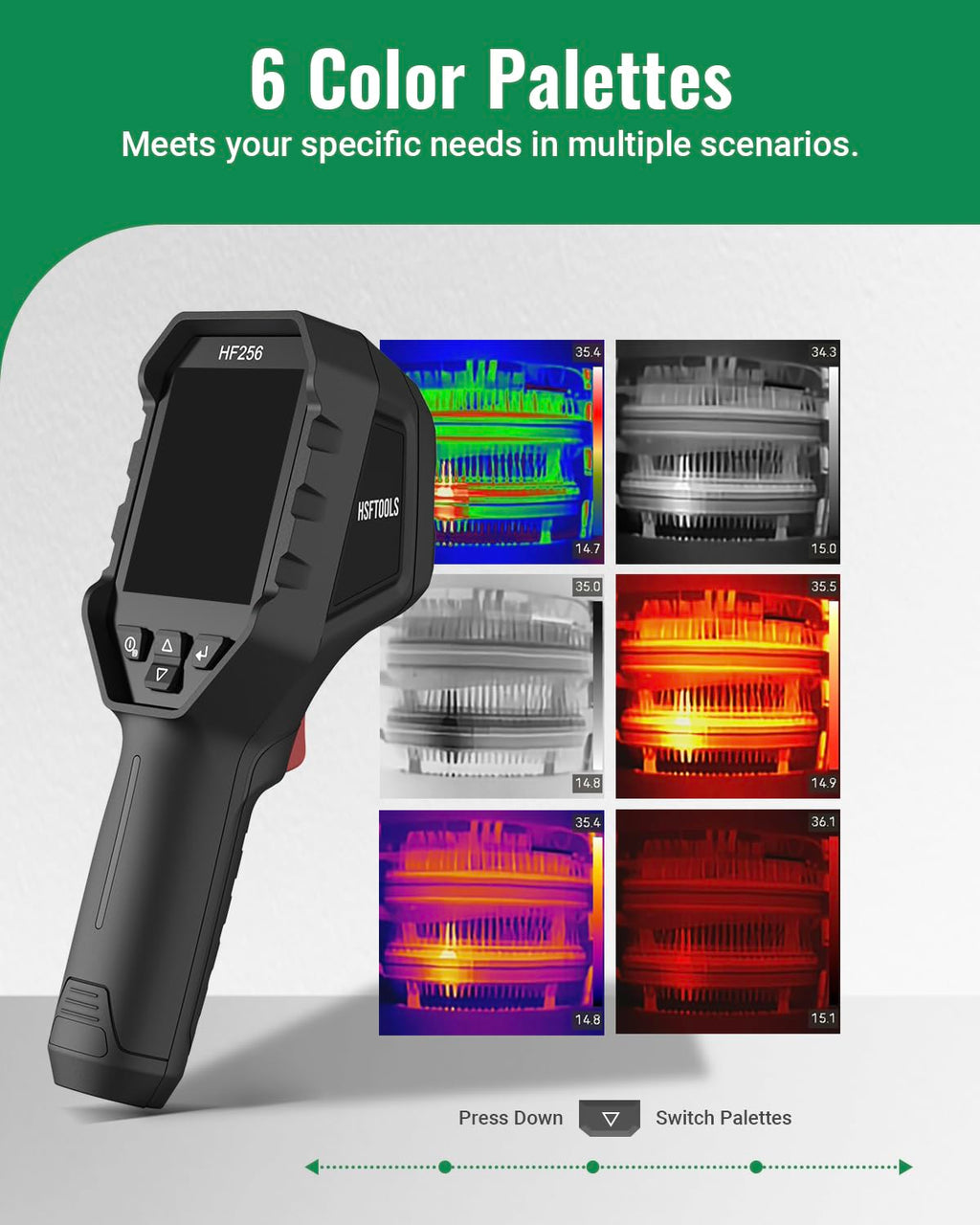HSFTOOLS HF256 Thermal Imaging Camera, 256x192 IR Resolution Thermal Camera