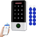 Wireless Bluetooth TTLock APP Access Control System, Fingerprint Password IC Card Metal Stand-Alone Door Entry Keypad