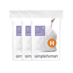 Code H 60 Count Custom Fit Liners, Drawstring Kitchen Trash Bags, One-by-One Mess-Free Dispense, Extra Thick & Double