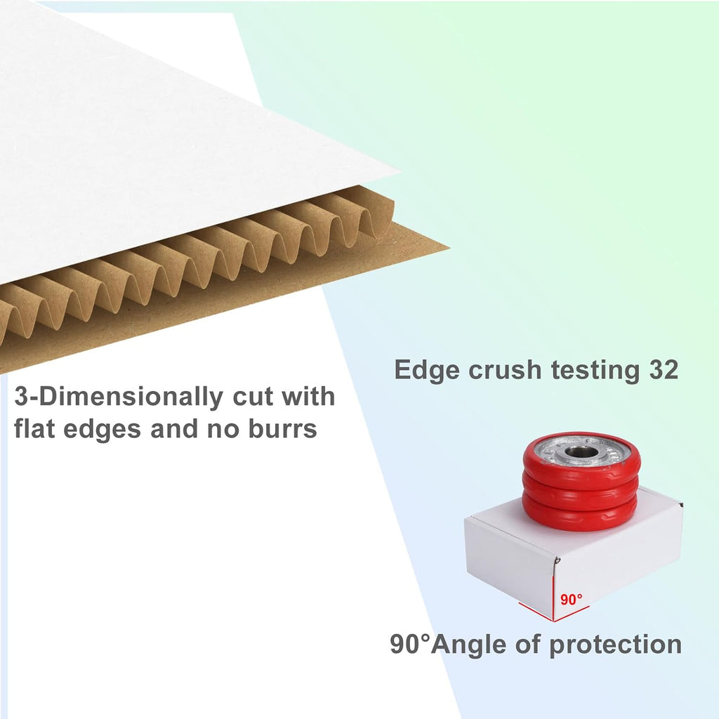 6x4x2 Inches Shipping Boxes Pack of 25, White Small Corrugated Cardboard Box for Mailing Packing Literature Mailer