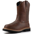 Men's Waterproof Wellington Work Boots,Soft Toe Brown,9.5