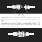 BBTUS 2Pcs 1/8" Plastic Panel Mounting Hose Barb Quick Connector Disconnect
