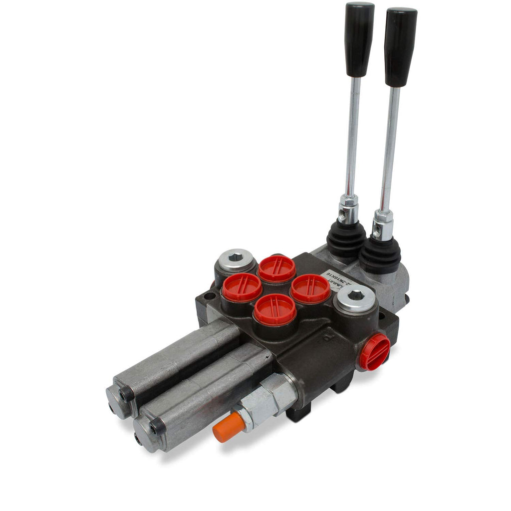 Monoblock Hydraulic Directional Control Valve, 2 Spool w/Dual Float Detent, 11 GPM