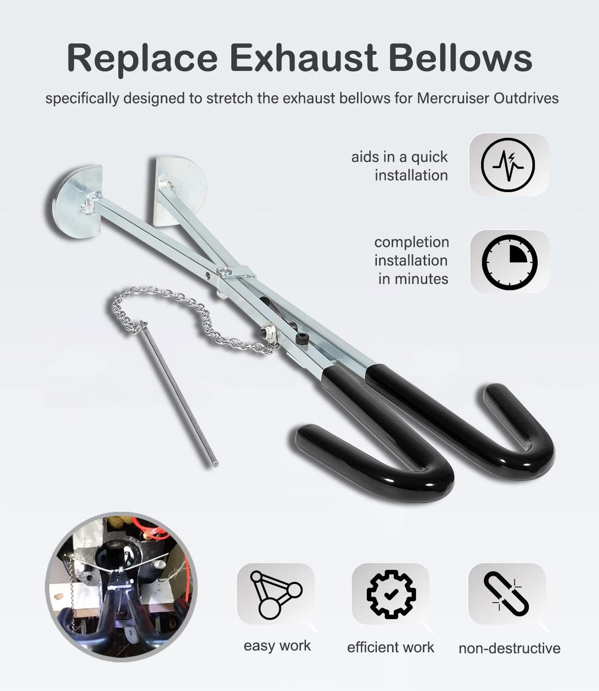 91-45497A1 Exhaust Bellows Expander Tool for MerCruiser Drives