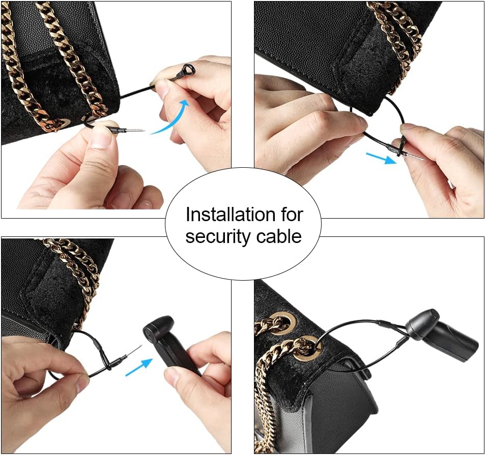 1000 58K AM Clothing Security Tag Black 1000 Pin 100 Lanyard for Retail EAS