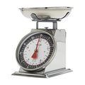 Vintage Mechanical Kitchen Scale - 11 lb Max Capacity, Silver