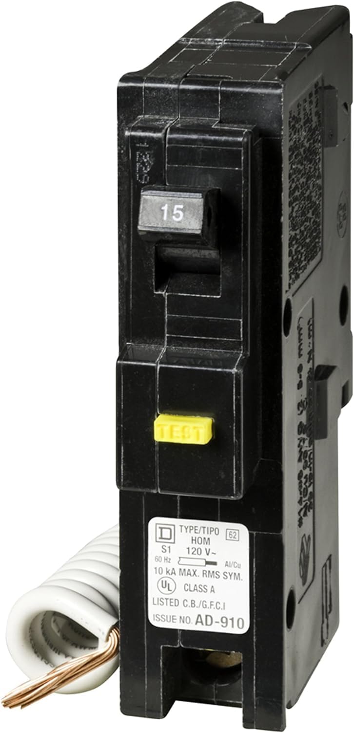 Square D - HOM115GFICP 15a Homeline 1pole Gfc Breaker
