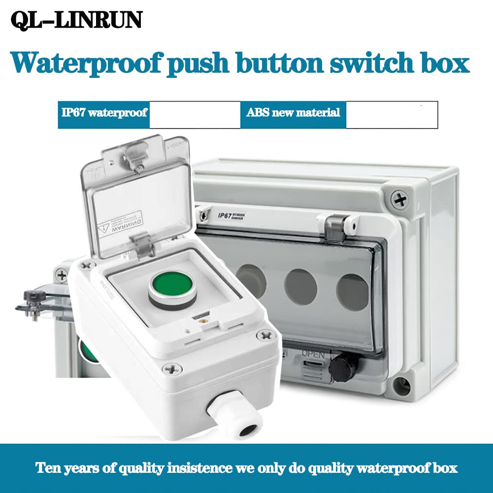 Green Start Push Button Station Box 22mm IP65 Cover for Industrial Control