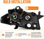 Headlight Assembly Pair for 2007-2013 Toyota Tundra with Level Adjuster