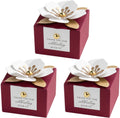 20 PCS Small Favor Boxes, Burgundy Candy Boxes 2.55x2.55x1.77